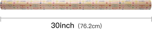 RUSPEPA Birthday Wrapping Paper Roll, Mini Roll, 17 in x 16.4 ft, Gold Foil Floral Wrapping Paper, Balloon and Butterfly Pattern Great Kraft Wrap for Girls, Women, Birthday, Party and Holiday in Saudi Arabia