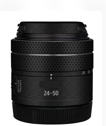 ملصق لاصق لكاميرا Canon RF 24-50 4.5-6.3 بغطاء عدسة مضاد للخدش لكاميرا Canon RF 24-50mm F4.5-6.3 (جلد أسود) in Kuwait