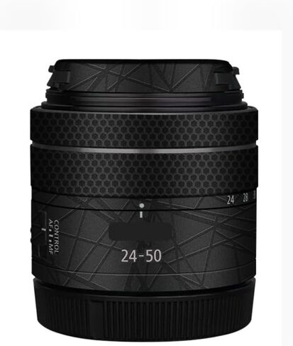 ملصق لاصق لكاميرا Canon RF 24-50 4.5-6.3 بغطاء عدسة مضاد للخدش لكاميرا Canon RF 24-50mm F4.5-6.3 (جلد أسود) in Kuwait