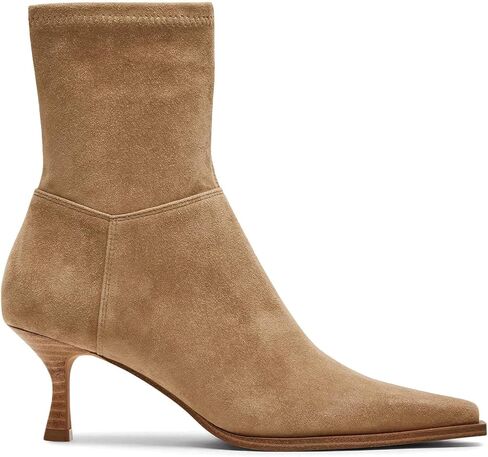 Coutgo Womens Kitten Low Heel Ankle Boots Pointed Toe Side Zipper Short Booties Fall Shoes in Saudi Arabia