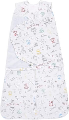 Halo 100 ٪ Cotton Sleepsack Swaddle ، بطانية يمكن ارتداؤها 3 اتجاهات قابلة للارتداء ، صغيرة ، TOG 1.5 ، Lion King Friends in Kuwait
