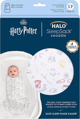 Halo 100 ٪ Cotton Sleepsack Swaddle ، بطانية يمكن ارتداؤها 3 اتجاهات قابلة للارتداء ، صغيرة ، TOG 1.5 ، Lion King Friends in Kuwait