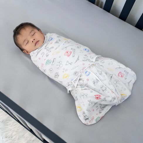 Halo 100 ٪ Cotton Sleepsack Swaddle ، بطانية يمكن ارتداؤها 3 اتجاهات قابلة للارتداء ، صغيرة ، TOG 1.5 ، Lion King Friends in Kuwait