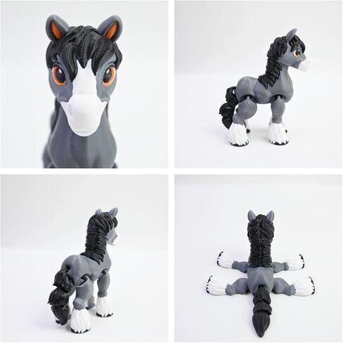 الظربان المطبوع ثلاثي الأبعاد ، والحيوانات المطبوعة ثلاثية الأبعاد ، ألعاب تململ مرنة كاملة للديكور المكتبي - رمادي - صغير - 6 بوصات in Kuwait