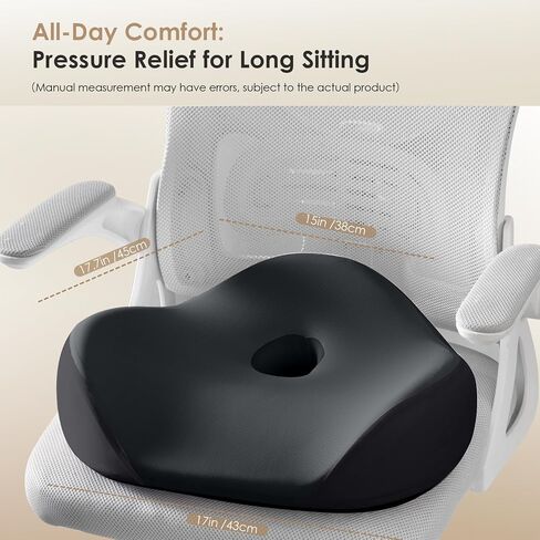 FLORICH Seat Cushion, Memory Foam Cushion for Office Chair, Ergonomic Office Seat Chair Cushion for Relieving Sciatica, Soft & Breathable Car Seat Cushion - Pink in Saudi Arabia