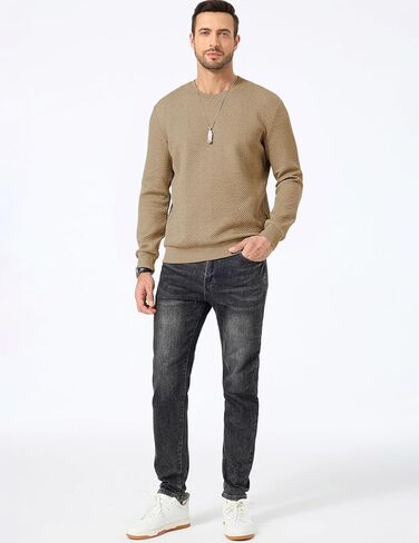 Jmierr Mens Crewneck Sweatshirt قميص مسحوب طويل الأكمام للرجال in Saudi Arabia