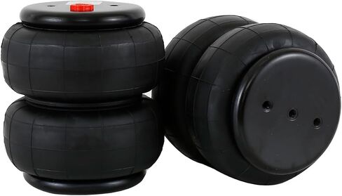 Elifencenter 1/2 "NPT Port Heavy Duty 2500 LBS تعليق أكياس هواء مزدوجة للشاحنات ، القطر 6" ، تمتد 8.35 "، مغلق 2.75" （ثقوب واحدة متزايدة في القاع） in Saudi Arabia