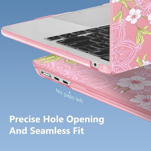 Mektron for 2024-2022 MacBook Air 13.6 inch Case M3 M2，Model A3113 A2681 with Liquid Retina Display Touch ID，Printed Bright Hard Shell Cover for MacBook Air 13.6"，Pink Bows C245 in Saudi Arabia