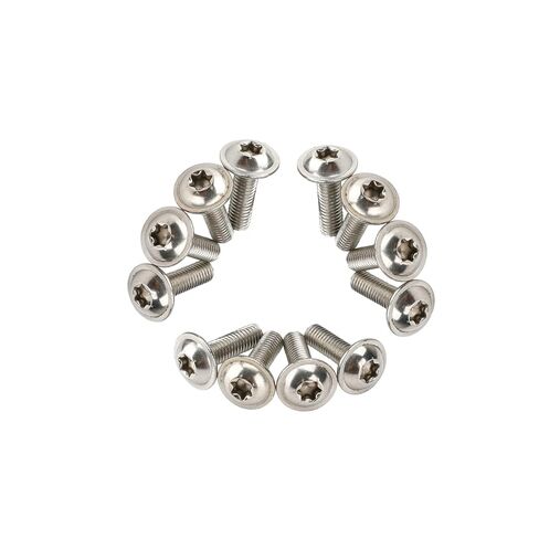 10PCS Fairing Bolt Kit for BMW M5*14/14.5/16/ 17.5/20 Motorbike Fairing Screws Universal Fits for S1000R S1000RR S1000XR R1200GS LC ADV R1250GS R1200RT R1250 F750GS F850GS F900R (Chrome, M5 x 12) in Kuwait