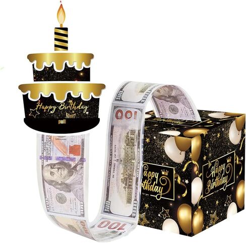 صندوق أموال عيد ميلاد للهدية النقدية ، مربع هدايا أموال مفاجأة مع بطاقة سحب وحقيبة 50pcs للآباء والأمهات والأطفال والأصدقاء ، طريقة إبداعية لإعطاء النقود كأفكار هدايا (ح) in Kuwait