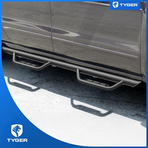 Tyger Auto Tyger Access Running Boards Compatible with 2019-2025 Chevy Silverado GMC Sierra 1500; 2020-2025 2500 3500HD | Crew Cab | TG-AS2C24001 | Textured Black Drop Step Rail in Saudi Arabia
