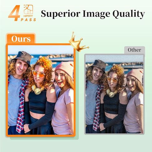HPRT CP4100 4x6 Photo Photo Printer -طابعة صورة الهاتف المحفزة + 20 ورقة ، الهاتف المحمول ، Wi -Fi ، تسامي الصبغة الممتازة (300 نقطة في البوصة) للمطبوعات المنزلية المؤيدة للجودة -تطبيق التحرير الإبداعي in Saudi Arabia