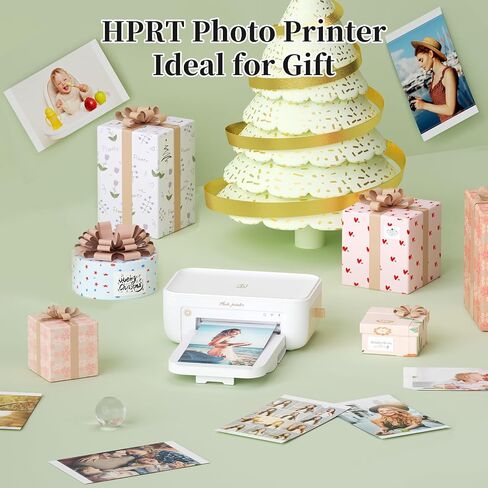 HPRT CP4100 4x6 Photo Photo Printer -طابعة صورة الهاتف المحفزة + 20 ورقة ، الهاتف المحمول ، Wi -Fi ، تسامي الصبغة الممتازة (300 نقطة في البوصة) للمطبوعات المنزلية المؤيدة للجودة -تطبيق التحرير الإبداعي in Saudi Arabia