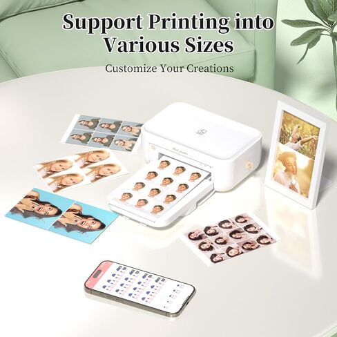 HPRT CP4100 4x6 Photo Photo Printer -طابعة صورة الهاتف المحفزة + 20 ورقة ، الهاتف المحمول ، Wi -Fi ، تسامي الصبغة الممتازة (300 نقطة في البوصة) للمطبوعات المنزلية المؤيدة للجودة -تطبيق التحرير الإبداعي in Saudi Arabia