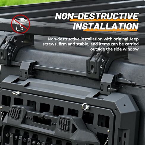 Rear Window Ladder for 2018-2025 Jeep Wrangler JL JLU 2 Door 4 Door Luggage Ladder Rack Multifunctional Flank Kit in Saudi Arabia