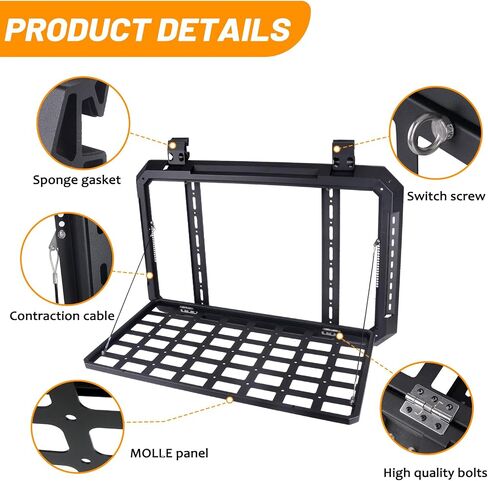 Rear Window Ladder for 2018-2025 Jeep Wrangler JL JLU 2 Door 4 Door Luggage Ladder Rack Multifunctional Flank Kit in Saudi Arabia