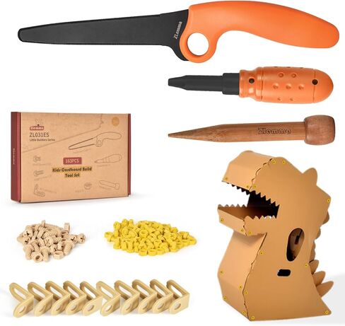 Cardboard Construction Tool Kit -Educational Toys for at-Home Play + Classroom Learning | Reusable Cardboard Tools for Kids in Saudi Arabia