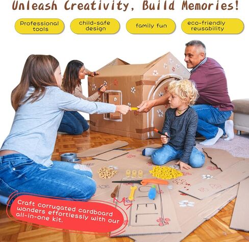 Cardboard Construction Tool Kit -Educational Toys for at-Home Play + Classroom Learning | Reusable Cardboard Tools for Kids in Saudi Arabia