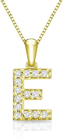 Diamond Wish 14k Rose Gold Letter A Necklace Prendant Diamond الأولي (1/10CTTW) سلسلة مربع 18 بوصة in Saudi Arabia