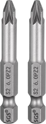 Harfington 2pcs pz3 مفك البراغي بت 1/4 "سداسي سدقية 50 مم/2" الطول فيليبس مغناطيسي قطع سداسية S2 برغي الصلب in Kuwait