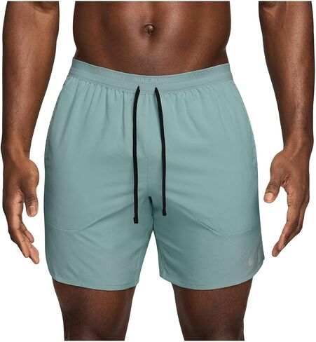 Nike Dri-FIT Stride Men's 7" Brief-Lined Running Shorts (as1, Alpha, l, Regular, Regular, Black/Black, Regular Fit) in Saudi Arabia