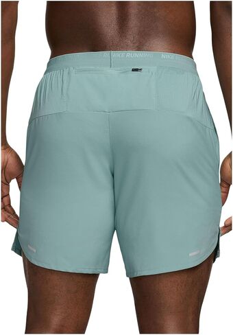 Nike Dri-FIT Stride Men's 7" Brief-Lined Running Shorts (as1, Alpha, l, Regular, Regular, Black/Black, Regular Fit) in Saudi Arabia