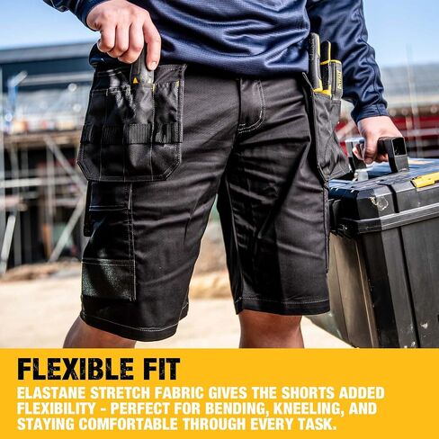 DEWALT Protradesman Men's Poly Cotton, Stretch, Multi Pocket Work Shorts in Saudi Arabia