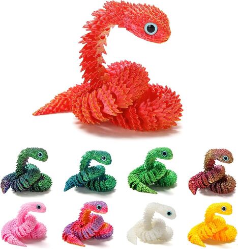 DGRYJK 4Pcs 3D Printed Snake,12in Flexible 3D Printed Animal Snake,3D Printed Snake Stuff,Christmas Fidget Toys Gifts Halloween Decorations Indoor Outdoor in Saudi Arabia