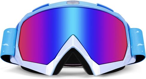 Motorcycle Goggles, Dirt Bike ATV Riding Off-Road Ski Goggles UV Anti-Fog Windproof Dustproof for Men & Women in Saudi Arabia