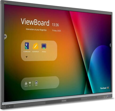 ViewSonic IFP7551 75 بوصة 4K لوحات ذكية تفاعلية مع برامج تعليمية متكاملة ، Android 14 ، Google Edla ، لمسات 50 نقطة ، ميكروفون مدمج ، HDMI ، VGA ، محور USB ، ومدخلات USB C in Saudi Arabia