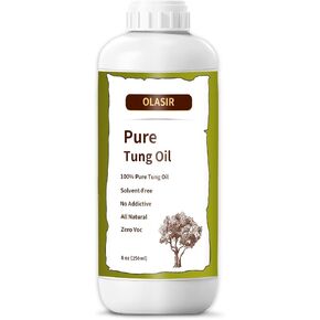 64 oz Natural Pure Tung Oil for Wood Finishing Food Grade Safe, Waterproof Tung Oil for Wood Floors Indoor & Outdoor Furniture in Kuwait