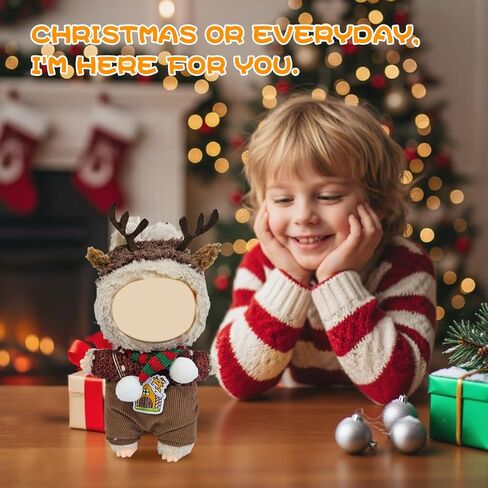 17cm Doll Clothes 5 Sets, Hat & Overalls Dress Up Outfit Compatible for Labubu 17cm 15cm Accessories, No Doll Included in Kuwait