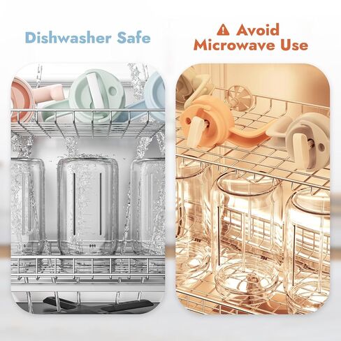 Papablic Glass Breastmilk Pitcher, Formula Mixing Pitcher with Mixing Handle Lid, Wide Mouth Mason Jar Mixer with Flip Locking Spout, Easy to Clean, BPA Free, Blue in Kuwait