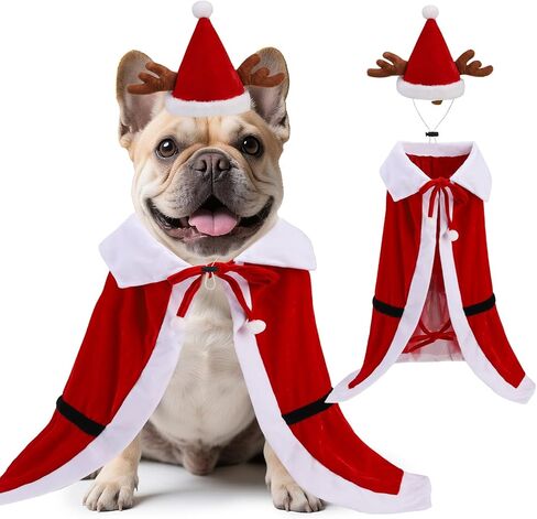 Expawlorer Halloween Dog King Costume ، Doggie King Cloak و Crown Cap Cap for mediure اطلب من الكلاب الكبيرة الكلاب ، مضحكة أزياء الأمير ، ملابس Cosplay Fress for Holiday Party Photo s in Kuwait