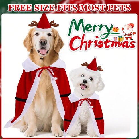 Expawlorer Halloween Dog King Costume ، Doggie King Cloak و Crown Cap Cap for mediure اطلب من الكلاب الكبيرة الكلاب ، مضحكة أزياء الأمير ، ملابس Cosplay Fress for Holiday Party Photo s in Kuwait