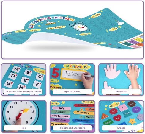 CHEFAN Farm Animals Felt Story Board Set, 3.9 Ft 99 Pcs Preschool Farmhouse Barnyard Theme Flannel Board Storytelling Early Learning, Interactive Wall Hanging Play Set for Toddlers Kids Children in Saudi Arabia