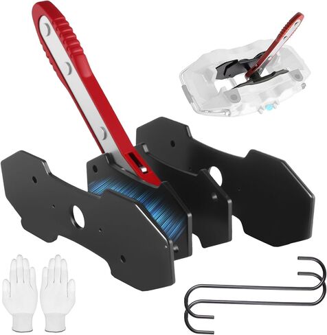 Brake Caliper Compression Tool, Caliper Piston Compressor Tool with 2PCS Extra Large Steel Plates & 360° Swing Ratchet for Disc Brake Repair on Cars and Trucks in Saudi Arabia