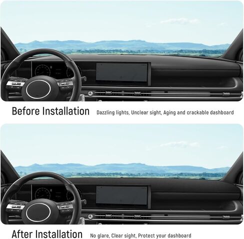 غلاف داش Yojojoco لـ Tucson 2024 2023 2022 إكسسوارات Flannel Dashboard Cover Dash Mat Cover Cover Cover Sunshield Protector Pad in Kuwait