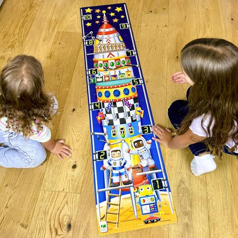 رحلة التعلم الألغاز الطويلة والطويلة - ABC كاتربيلر - 51 قطعة، لغز العلوم والتكنولوجيا والهندسة والرياضيات لمرحلة ما قبل المدرسة بطول 5 أقدام - هدايا تعليمية للأولاد والبنات من سن 3 سنوات فما فوق (434536) in Kuwait