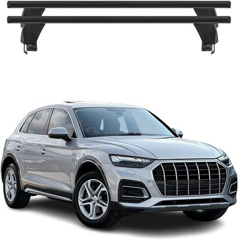 أعمدة Omac Top Roof Cross تناسب Audi Q5 2021-2025 2pcs الألومنيوم الرمادي in Saudi Arabia