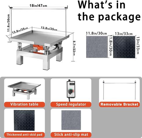 Concrete Vibration Table, Speed Controller, 13.78inch x 13.78inch Stainless Steel, Vibrating Test Bench, Concrete Vibrating Tool in Kuwait