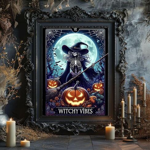 Cviokrdu Halloween Paint by Numbers Cit for Adult - Halloween Adult Paint by Number Kits بدون إطار ، لوحة زيتية DIY للهدية ديكور جدار المنزل (16 × 20 بوصة) in Kuwait