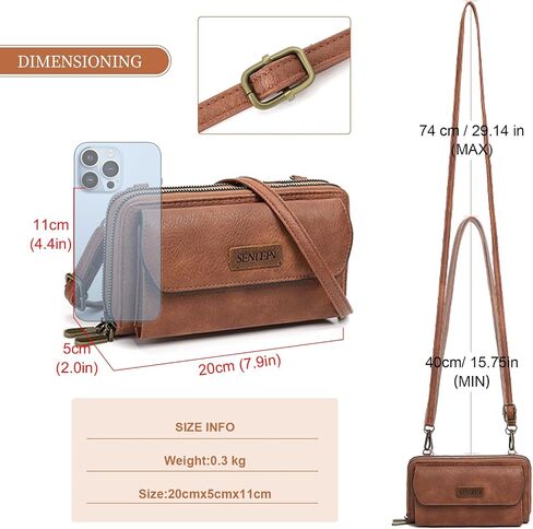 SENDEFN Small Crossbody Phone Purses for Women Vegan Leather Crossbody Bags Shoulder Handbags in Saudi Arabia