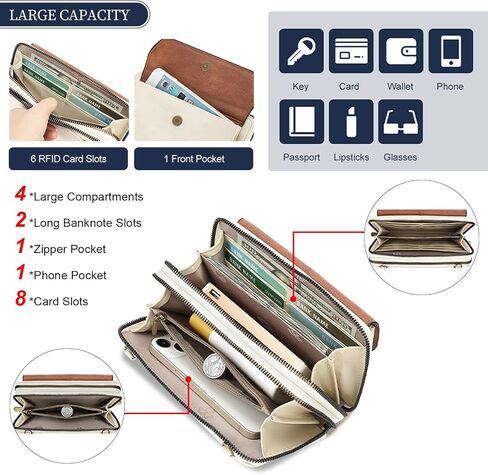 SENDEFN Small Crossbody Phone Purses for Women Vegan Leather Crossbody Bags Shoulder Handbags in Kuwait