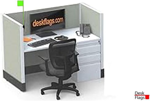 6in صغير. Green Alert Office Desk Computer Flag Pivots Up Down Fun Party Go متاحًا حالة جاهزة للإشارة الإيجابية لمخزون داخلي مفتوح (10 حزمة) in Kuwait