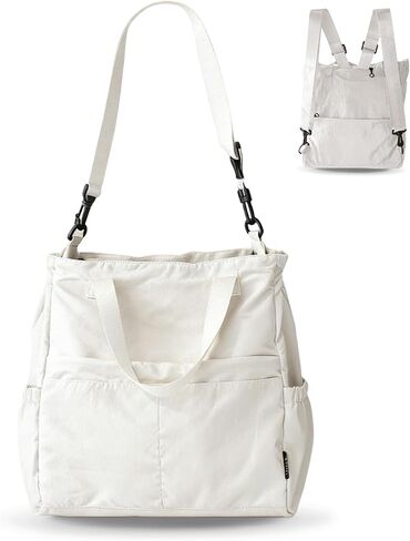 حقائب حمل Crossbody للنساء حقيبة القماش الخشن مع حقيبة الظهر الصالة الرياضية على الكمبيوتر المحمول حمل حقائب اليد للمشي لمسافات طويلة شاطئ العمل غير الرسمي للتسوق in Kuwait