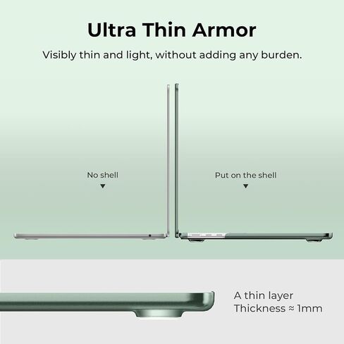 حالة Eoocoo متوافقة مع MacBook Air 13 بوصة 2025-2022 M4 M3 M2 A3240 A3113 A2681 ، علبة القشرة الصلبة الواقية مع قطعة قماش للهواء MAC 13.6 "غطاء محمول - منتصف الليل in Saudi Arabia
