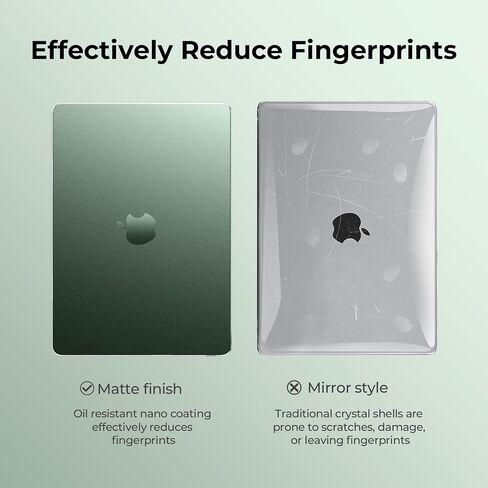حالة Eoocoo متوافقة مع MacBook Air 13 بوصة 2025-2022 M4 M3 M2 A3240 A3113 A2681 ، علبة القشرة الصلبة الواقية مع قطعة قماش للهواء MAC 13.6 "غطاء محمول - منتصف الليل in Saudi Arabia