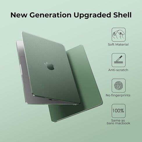 حالة Eoocoo متوافقة مع MacBook Air 13 بوصة 2025-2022 M4 M3 M2 A3240 A3113 A2681 ، علبة القشرة الصلبة الواقية مع قطعة قماش للهواء MAC 13.6 "غطاء محمول - منتصف الليل in Saudi Arabia