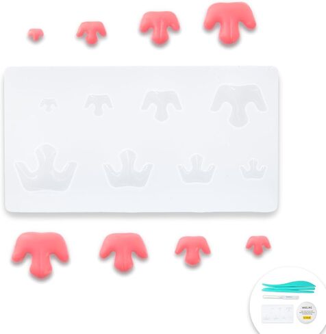 Nuvretk 7 Cute Silicone Molds for Needle Felting - Dog Nose Shapes for Stuffed Animals, DIY Crafts, and Accessories (Triangle) in Saudi Arabia